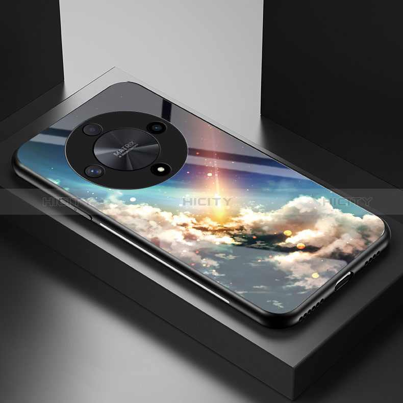 Coque Contour Silicone et Vitre Motif Fantaisie Miroir Etui Housse LS2 pour Huawei Honor X9b 5G Mixte Plus