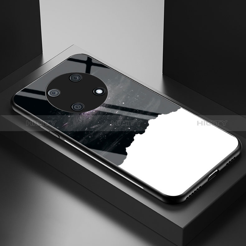 Coque Contour Silicone et Vitre Motif Fantaisie Miroir Etui Housse LS2 pour Huawei Nova Y90 Noir Plus