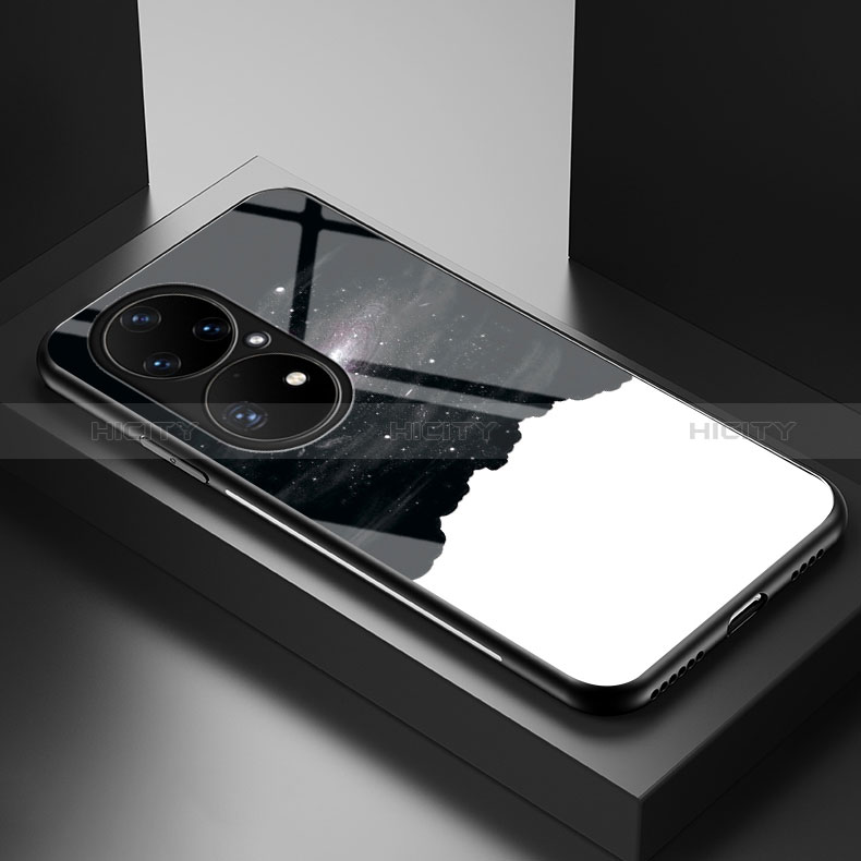 Coque Contour Silicone et Vitre Motif Fantaisie Miroir Etui Housse LS2 pour Huawei P50 Pro Plus