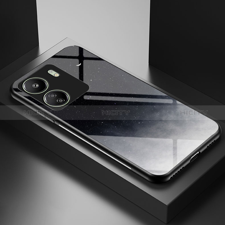 Coque Contour Silicone et Vitre Motif Fantaisie Miroir Etui Housse LS2 pour Xiaomi Redmi 13C Plus