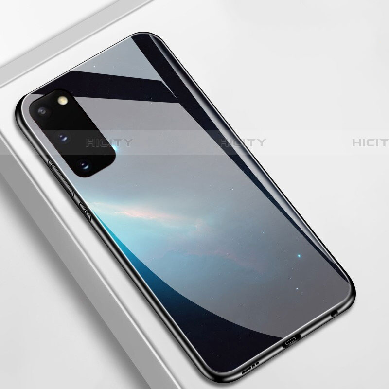Coque Contour Silicone et Vitre Motif Fantaisie Miroir Etui Housse M01 pour Samsung Galaxy S20 5G Noir Plus