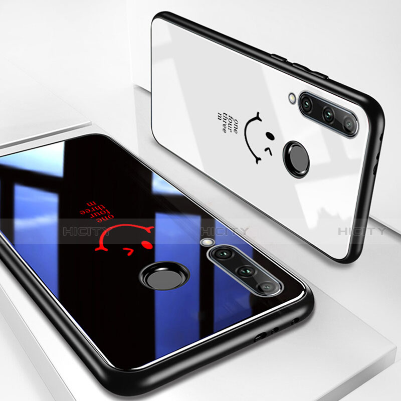Coque Contour Silicone et Vitre Motif Fantaisie Miroir Etui Housse pour Huawei Enjoy 9s Plus