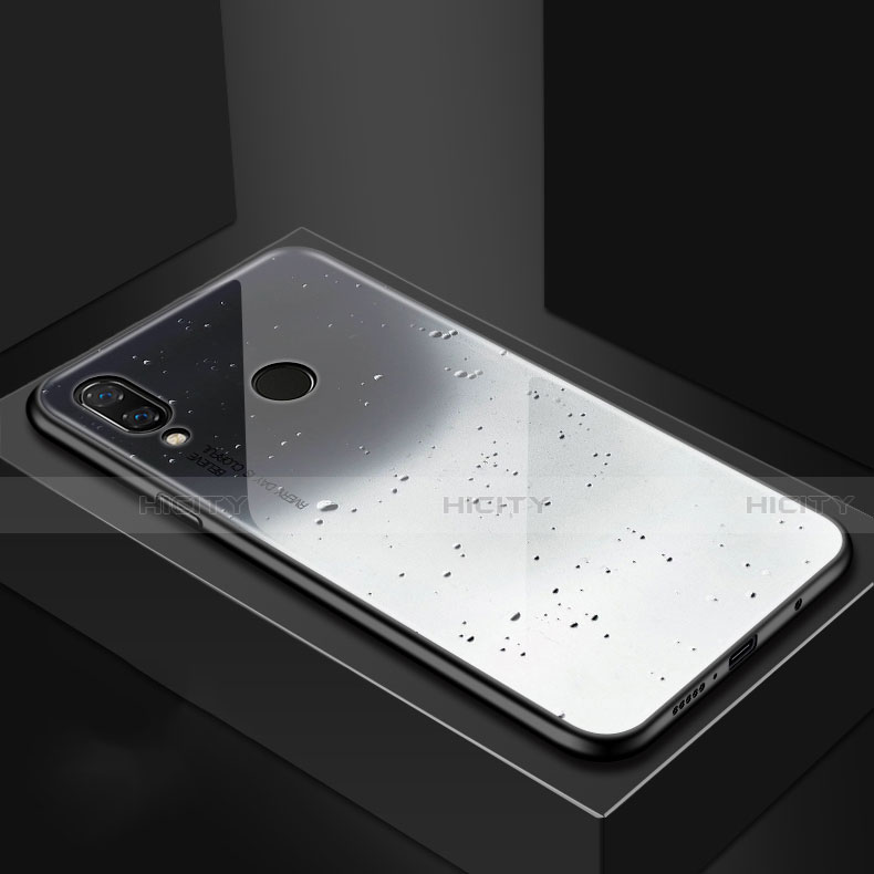 Coque Contour Silicone et Vitre Motif Fantaisie Miroir Etui Housse pour Huawei Nova 3i Gris Plus