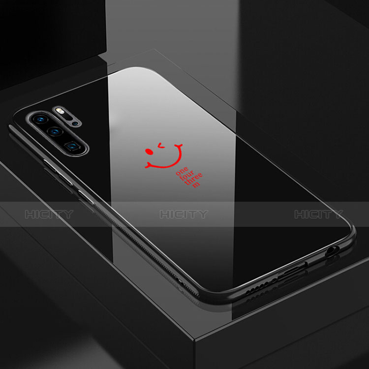 Coque Contour Silicone et Vitre Motif Fantaisie Miroir Etui Housse pour Huawei P30 Pro Plus