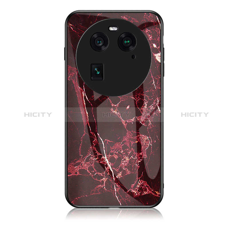 Coque Contour Silicone et Vitre Motif Fantaisie Miroir Etui Housse pour Oppo Find X6 Pro 5G Plus