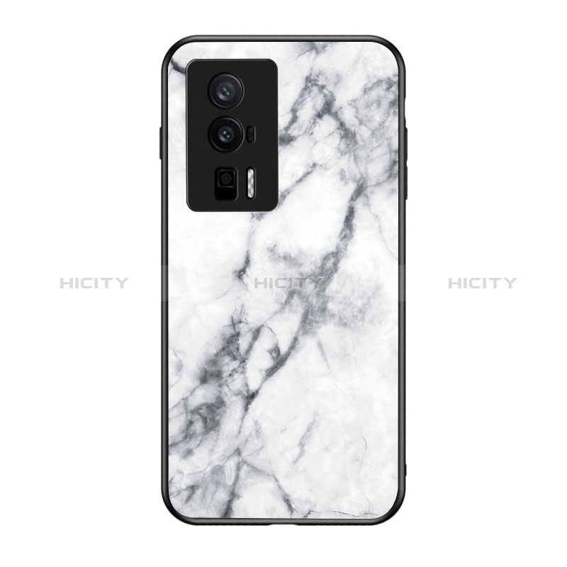 Coque Contour Silicone et Vitre Motif Fantaisie Miroir Etui Housse pour Xiaomi Poco F5 Pro 5G Plus