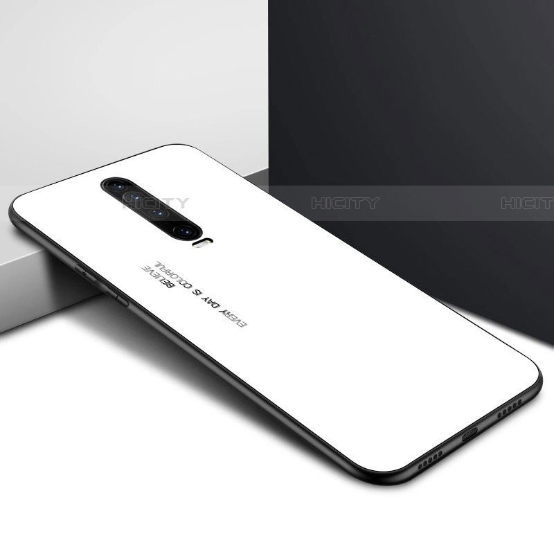 Coque Contour Silicone et Vitre Motif Fantaisie Miroir Etui Housse pour Xiaomi Poco X2 Blanc Plus