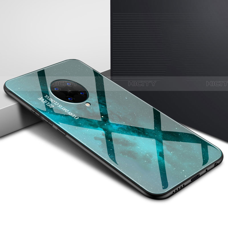 Coque Contour Silicone et Vitre Motif Fantaisie Miroir Etui Housse pour Xiaomi Redmi K30 Pro 5G Vert Plus