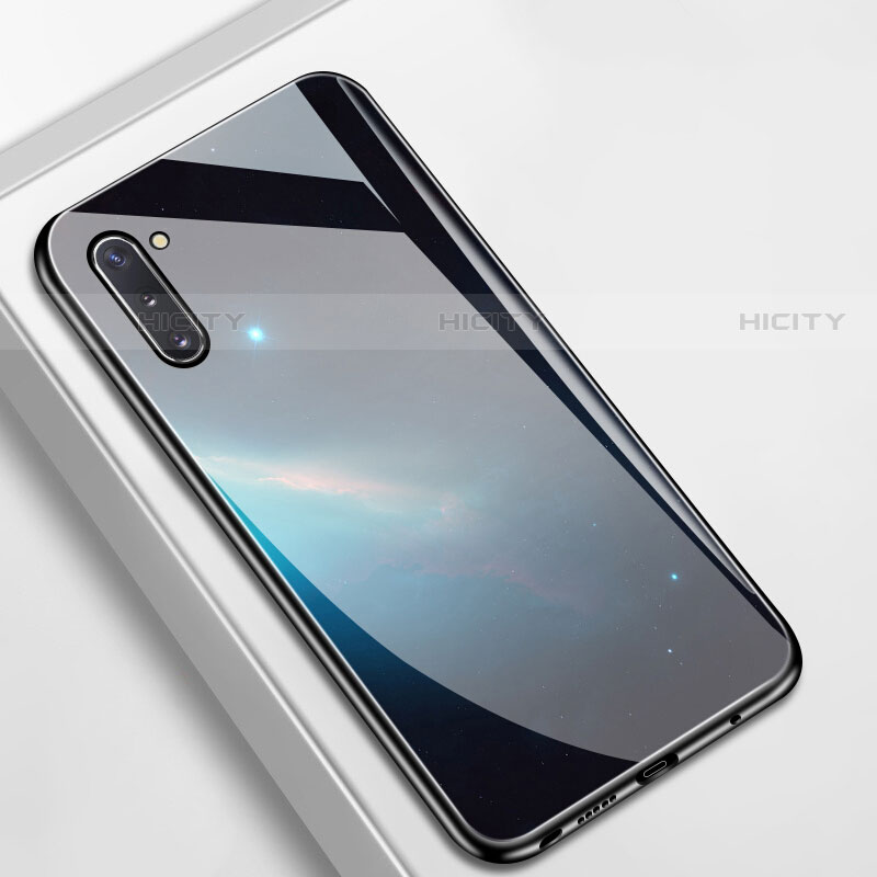 Coque Contour Silicone et Vitre Motif Fantaisie Miroir Etui Housse S01 pour Samsung Galaxy Note 10 5G Plus
