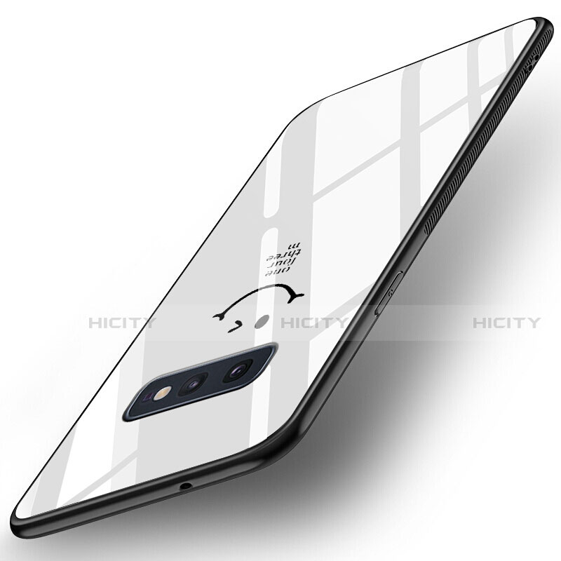 Coque Contour Silicone et Vitre Motif Fantaisie Miroir Etui Housse S01 pour Samsung Galaxy S10e Plus