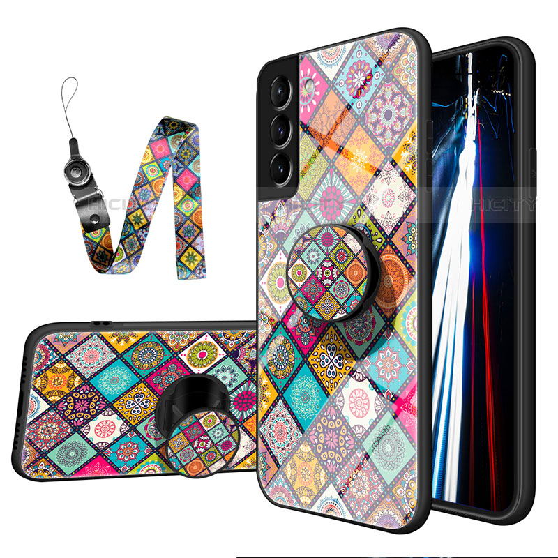 Coque Contour Silicone et Vitre Motif Fantaisie Miroir Etui Housse S01 pour Samsung Galaxy S23 5G Mixte Plus