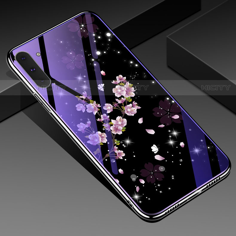 Coque Contour Silicone et Vitre Motif Fantaisie Miroir Etui Housse S02 pour Samsung Galaxy Note 10 5G Colorful Plus