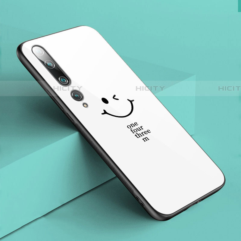Coque Contour Silicone et Vitre Motif Fantaisie Miroir Etui Housse S03 pour Xiaomi Mi 10 Plus