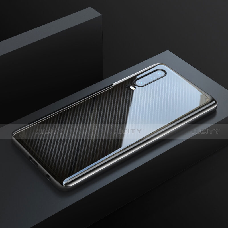 Coque Contour Silicone et Vitre Motif Fantaisie Miroir Etui Housse Z02 pour Huawei P30 Noir Plus