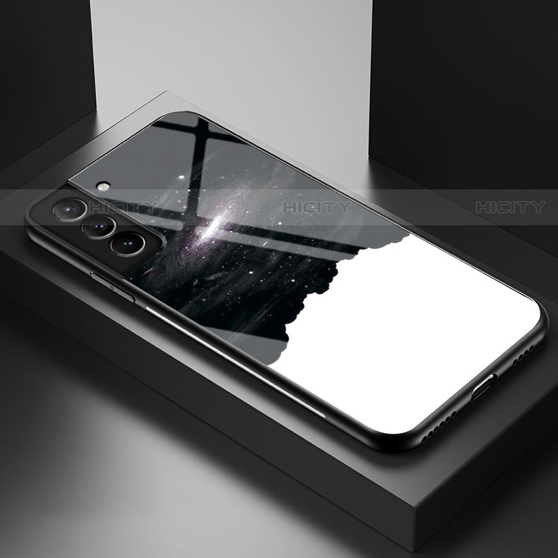 Coque Contour Silicone et Vitre Paillette Etoile Miroir Etui Housse A01 pour Samsung Galaxy S21 Plus 5G Plus
