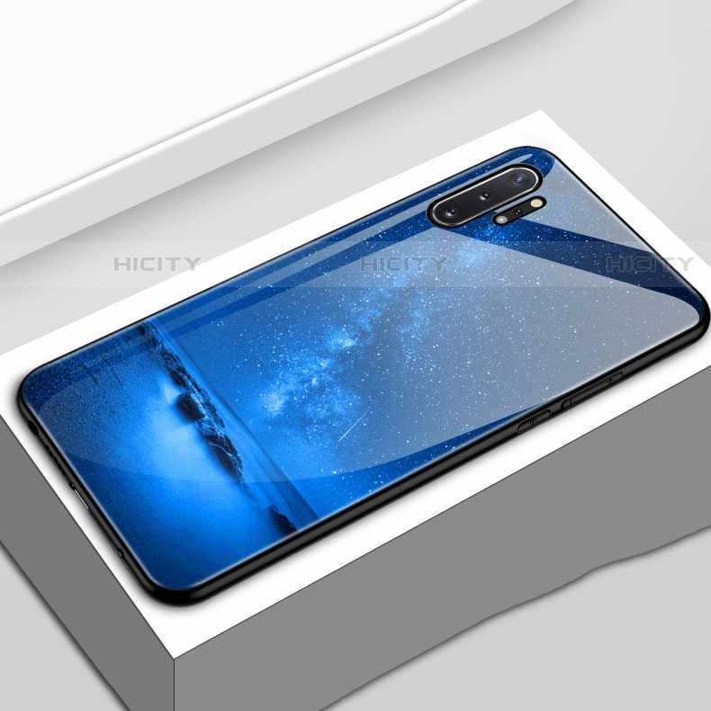 Coque Contour Silicone et Vitre Paillette Etoile Miroir Etui Housse pour Samsung Galaxy Note 10 Plus 5G Plus