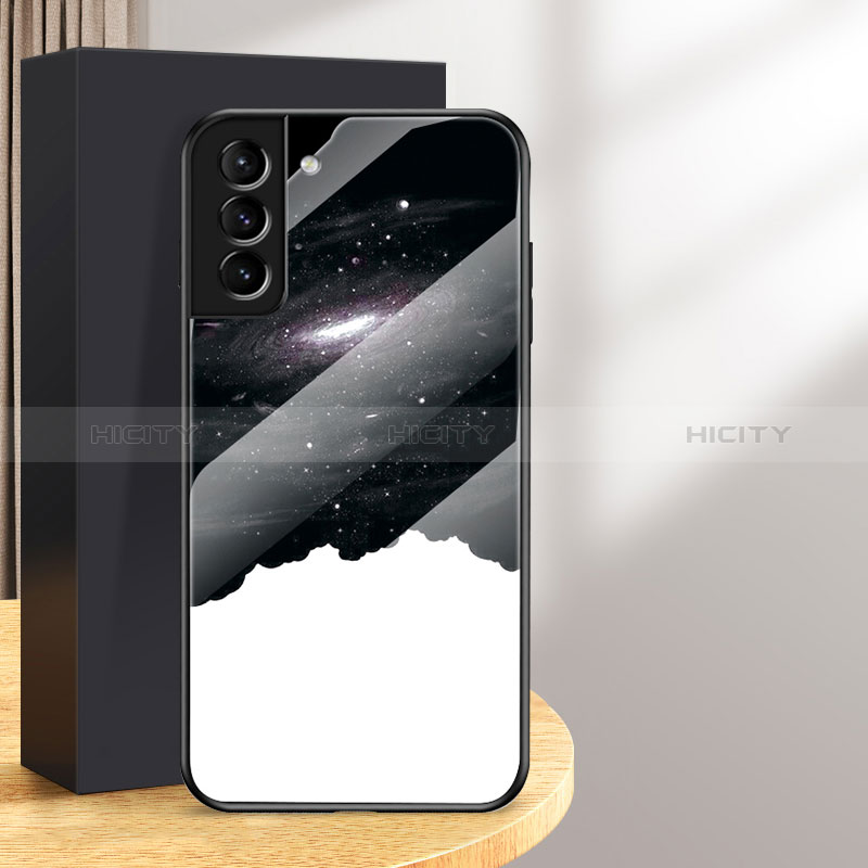 Coque Contour Silicone et Vitre Paillette Etoile Miroir Etui Housse pour Samsung Galaxy S24 Plus 5G Plus