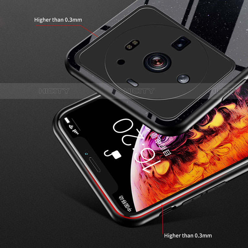 Coque Contour Silicone et Vitre Paillette Etoile Miroir Etui Housse pour Xiaomi Mi 12 Ultra 5G Plus