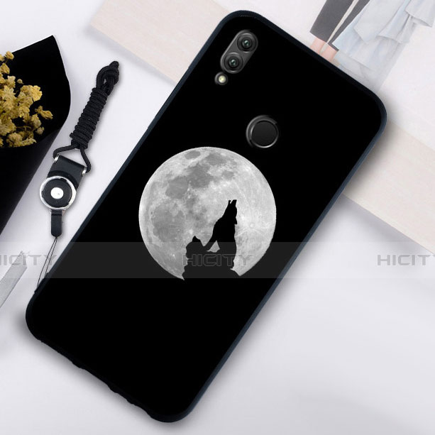 Coque Contour Silicone et Vitre Paillette Etoile Miroir S04 pour Huawei Honor 10 Lite Noir Plus