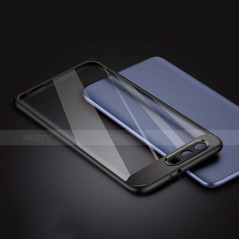 Coque Contour Silicone et Vitre Transparente Mat pour Huawei Honor 9 Noir Plus