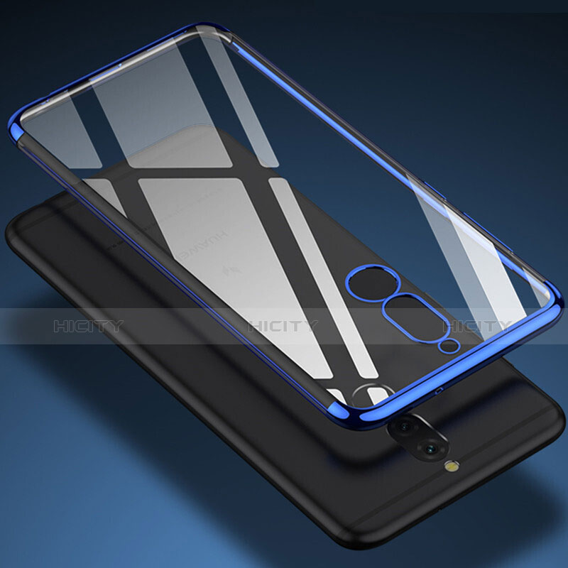 Coque Contour Silicone et Vitre Transparente Mat pour Huawei Nova 2i Bleu Plus