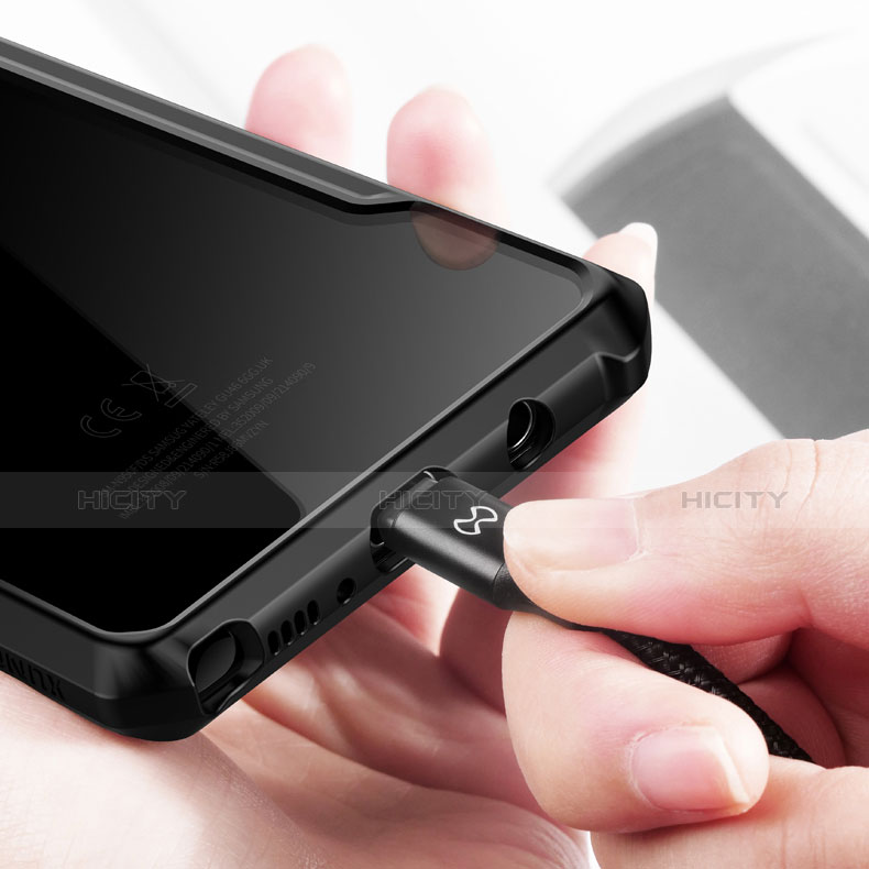Coque Contour Silicone et Vitre Transparente Mat R04 pour Samsung Galaxy Note 8 Noir Plus