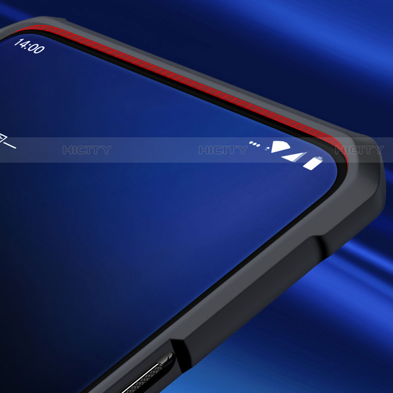 Coque Contour Silicone et Vitre Transparente Miroir 360 Degres avec Support Bague Anneau Aimante Magnetique pour OnePlus 7 Pro Plus