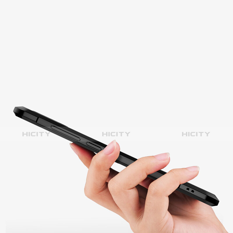 Coque Contour Silicone et Vitre Transparente Miroir 360 Degres avec Support Bague Anneau Aimante Magnetique pour Xiaomi Redmi Note 6 Pro Noir Plus