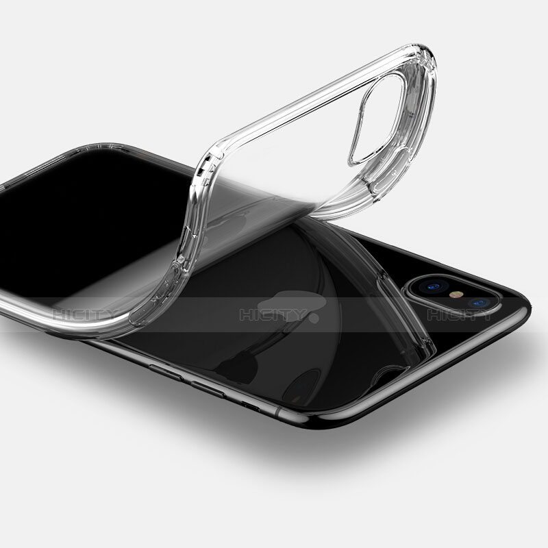 Coque Contour Silicone et Vitre Transparente Miroir 360 Degres pour Apple iPhone Xs Max Clair Plus