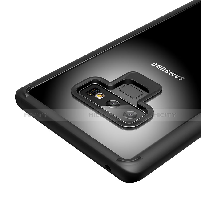 Coque Contour Silicone et Vitre Transparente Miroir 360 Degres T02 pour Samsung Galaxy Note 9 Noir Plus