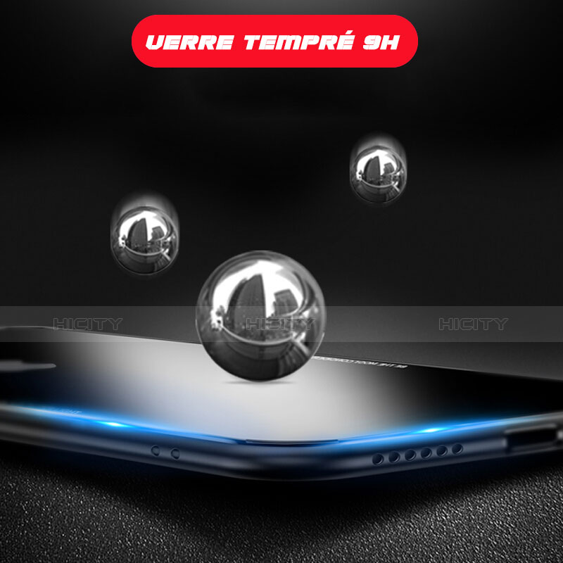Coque Contour Silicone et Vitre Transparente Miroir 360 Degres T04 pour Apple iPhone X Noir Plus