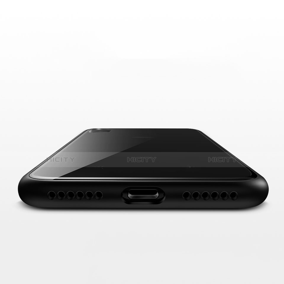 Coque Contour Silicone et Vitre Transparente Miroir 360 Degres T15 pour Apple iPhone Xs Max Noir Plus
