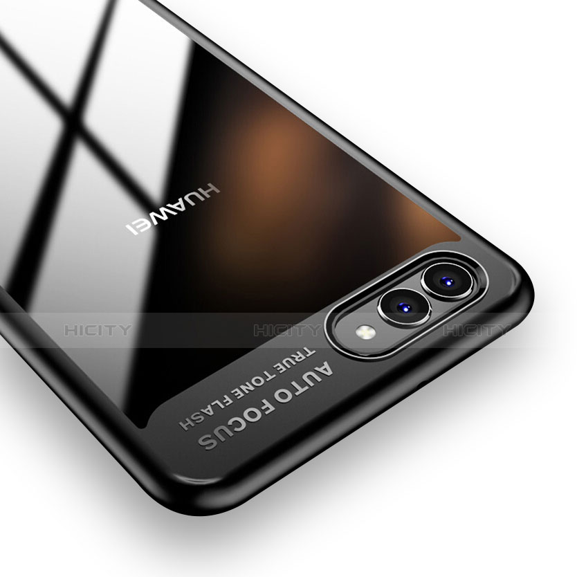Coque Contour Silicone et Vitre Transparente Miroir F01 pour Huawei Nova 2S Noir Plus