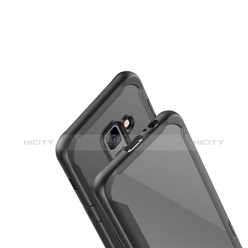 Coque Contour Silicone et Vitre Transparente Miroir Housse Etui pour Samsung Galaxy A6 (2018) Dual SIM Plus