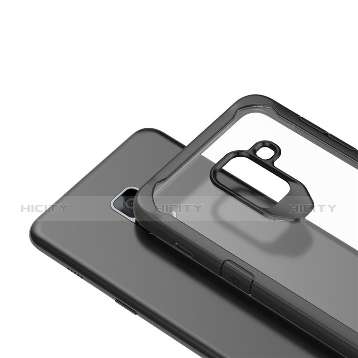 Coque Contour Silicone et Vitre Transparente Miroir Housse Etui pour Samsung Galaxy A6 (2018) Dual SIM Plus