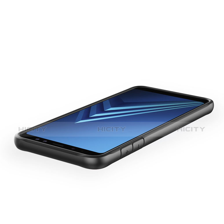 Coque Contour Silicone et Vitre Transparente Miroir Housse Etui pour Samsung Galaxy A6 (2018) Plus