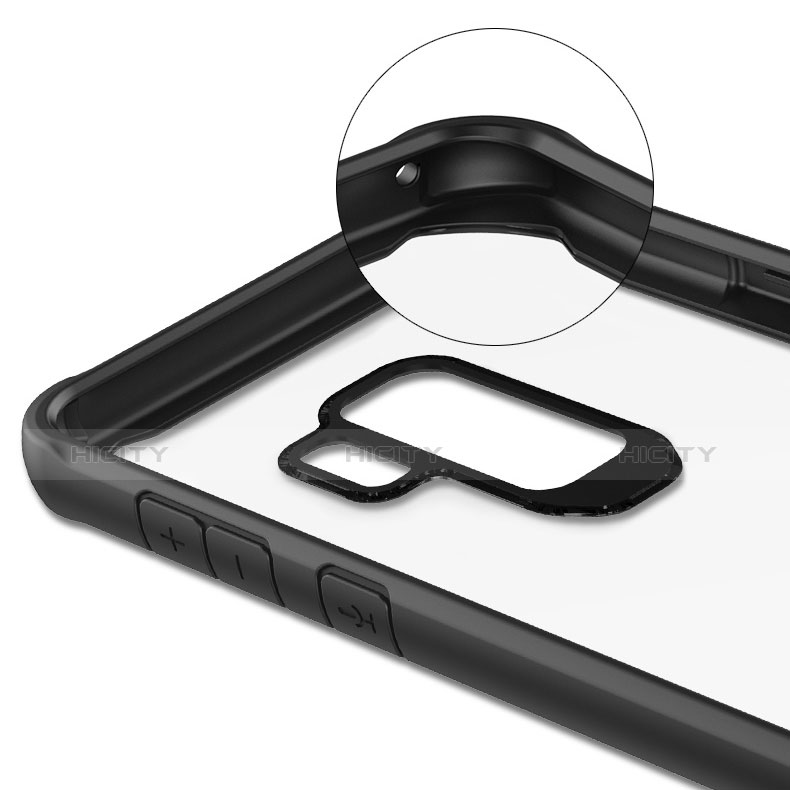 Coque Contour Silicone et Vitre Transparente Miroir Housse Etui pour Samsung Galaxy S9 Plus Plus