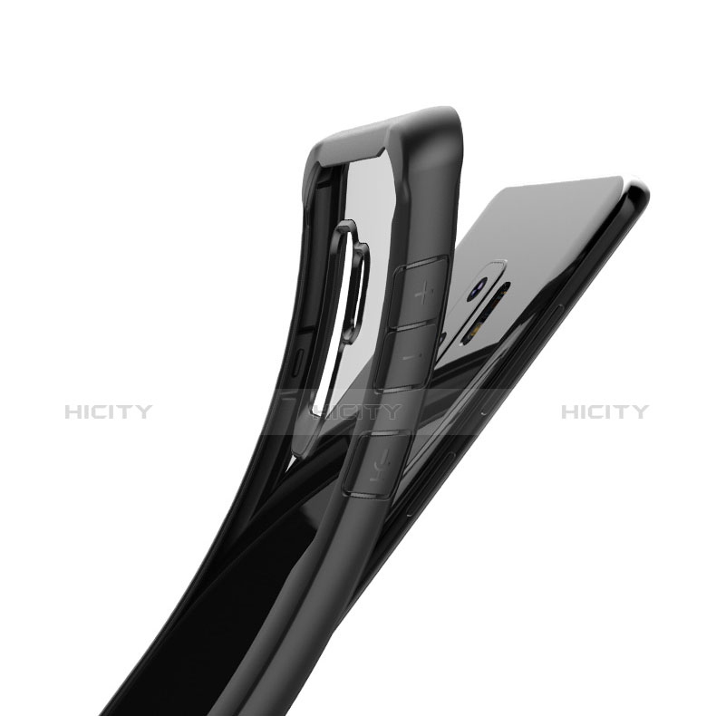 Coque Contour Silicone et Vitre Transparente Miroir Housse Etui pour Samsung Galaxy S9 Plus Plus
