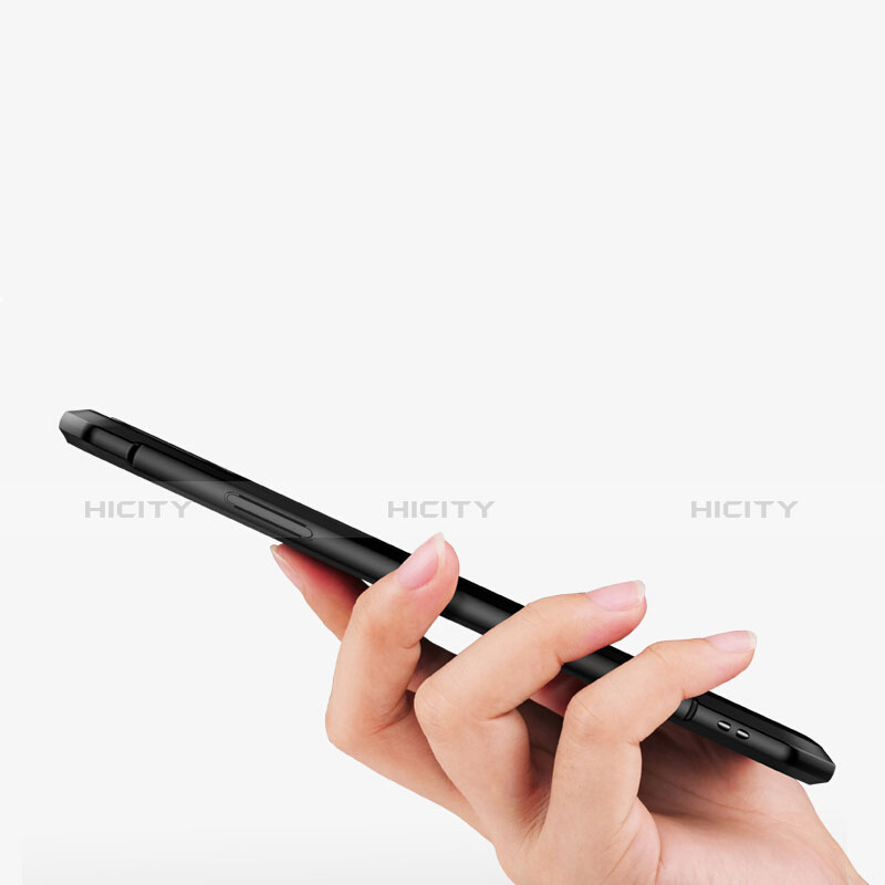 Coque Contour Silicone et Vitre Transparente Miroir pour Apple iPhone XR Noir Plus
