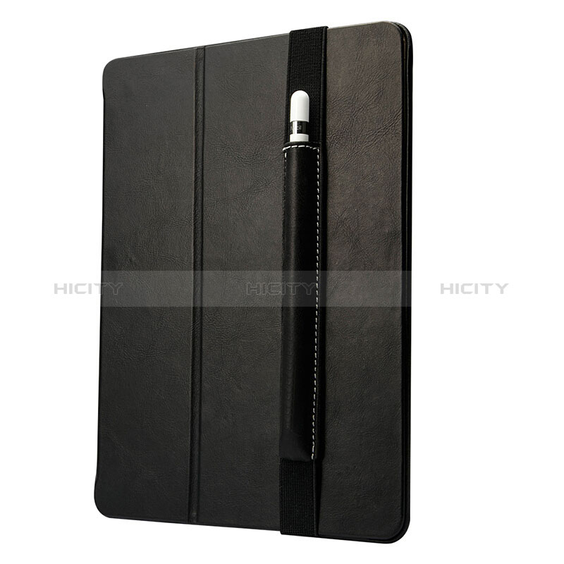 Coque en Cuir Protection Sac Pochette Elastique Douille de Poche Detachable P01 pour Apple Pencil Apple iPad Pro 12.9 Noir Plus