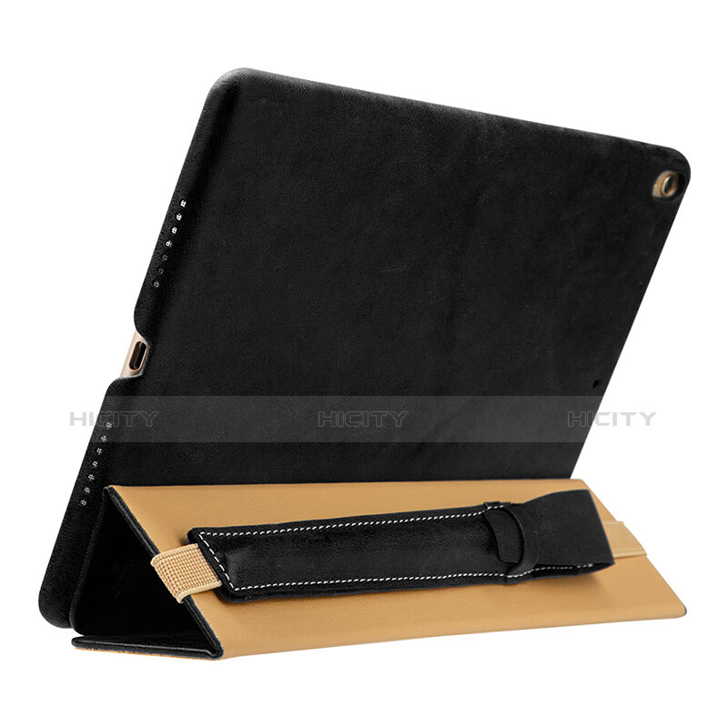 Coque en Cuir Protection Sac Pochette Elastique Douille de Poche Detachable P02 pour Apple Pencil Apple New iPad 9.7 (2017) Noir Plus
