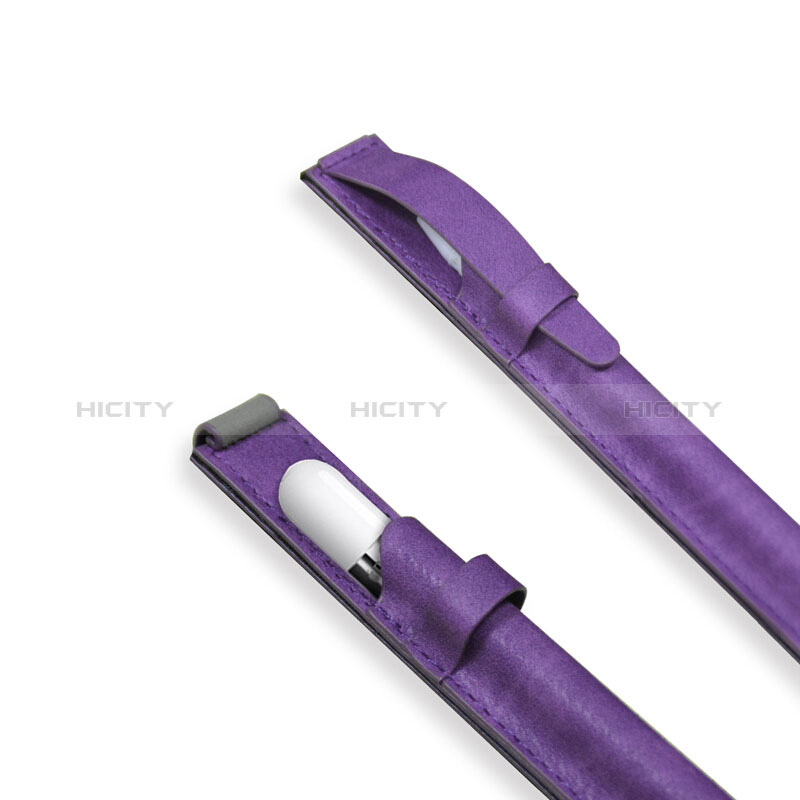 Coque en Cuir Protection Sac Pochette Elastique Douille de Poche Detachable P03 pour Apple Pencil Apple iPad Pro 12.9 (2017) Violet Plus