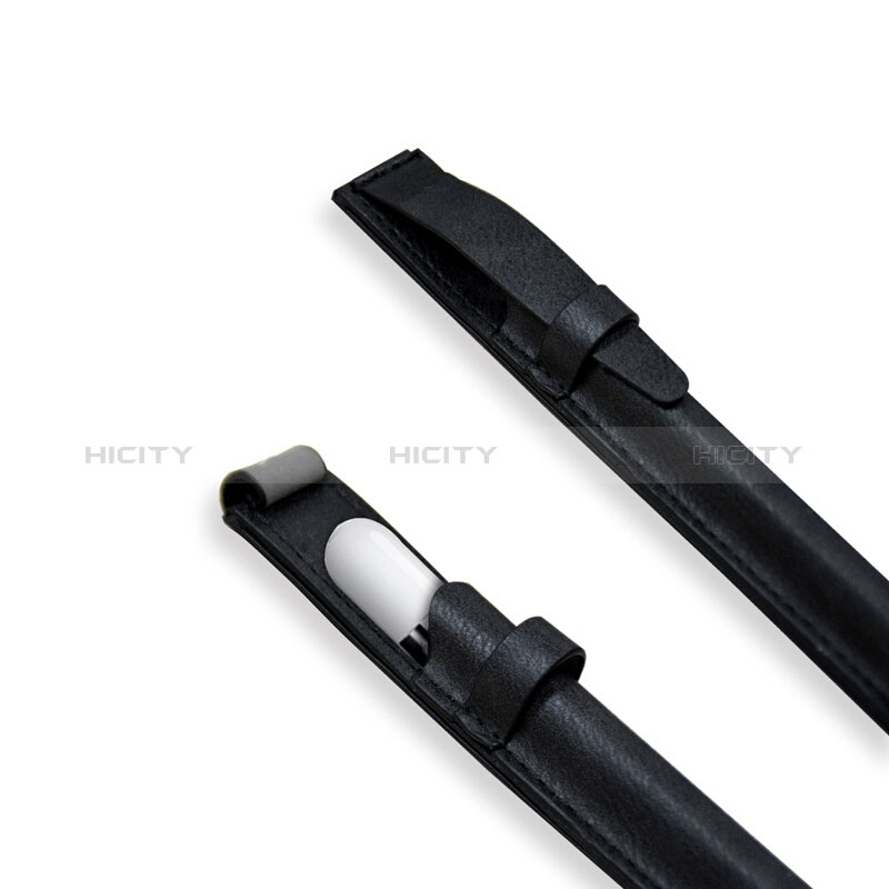 Coque en Cuir Protection Sac Pochette Elastique Douille de Poche Detachable P03 pour Apple Pencil Apple iPad Pro 12.9 Noir Plus
