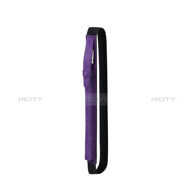 Coque en Cuir Protection Sac Pochette Elastique Douille de Poche Detachable P03 pour Apple Pencil Apple iPad Pro 12.9 Violet Plus