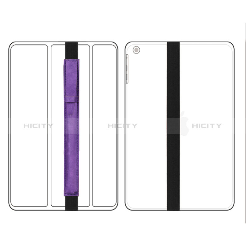 Coque en Cuir Protection Sac Pochette Elastique Douille de Poche Detachable P03 pour Apple Pencil Apple iPad Pro 9.7 Violet Plus