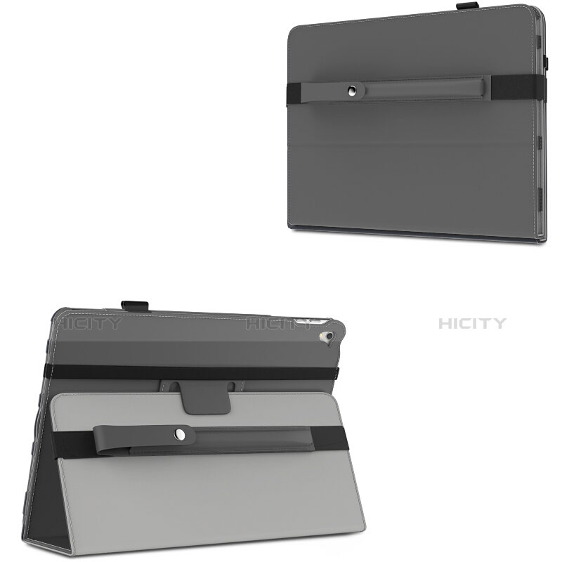 Coque en Cuir Protection Sac Pochette Elastique Douille de Poche Detachable pour Apple Pencil Apple iPad Pro 9.7 Gris Plus