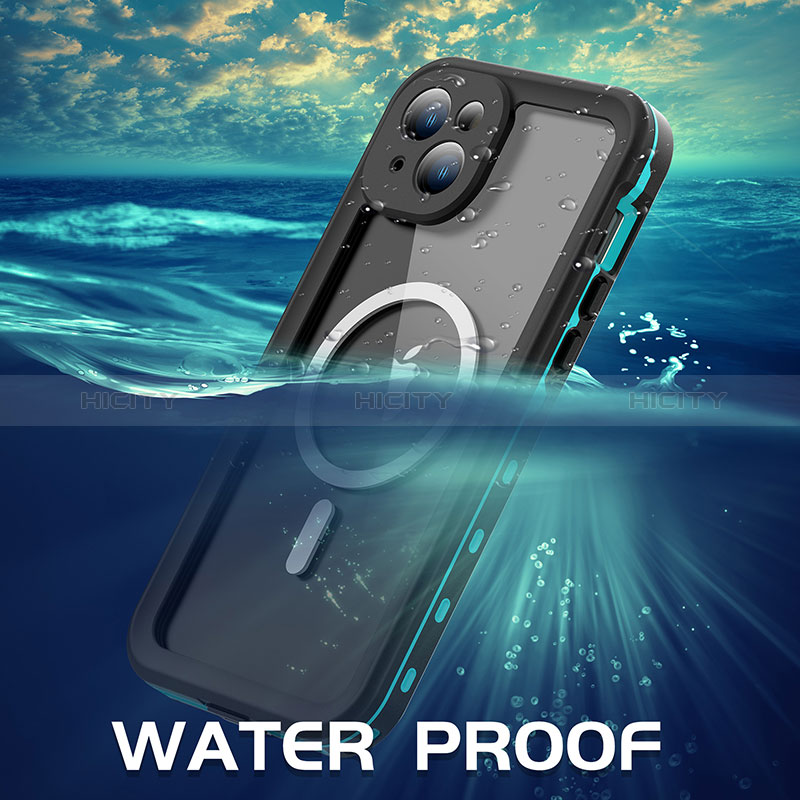 Coque Etanche Contour Silicone et Plastique Housse Etui Waterproof 360 Degres avec Mag-Safe Magnetic Magnetique pour Apple iPhone 14 Plus Plus