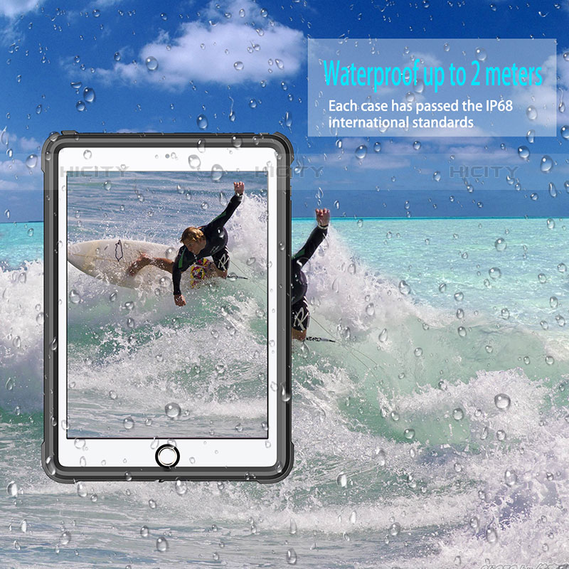 Coque Etanche Contour Silicone et Plastique Housse Etui Waterproof 360 Degres pour Apple iPad Air 3 Noir Plus