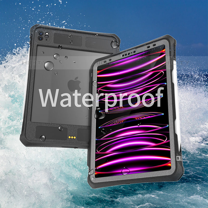 Coque Etanche Contour Silicone et Plastique Housse Etui Waterproof 360 Degres pour Apple iPad Pro 11 (2020) Noir Plus