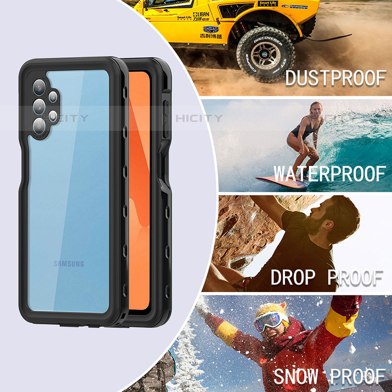 Coque Etanche Contour Silicone et Plastique Housse Etui Waterproof 360 Degres pour Samsung Galaxy M32 5G Noir Plus